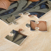 Mooie  schuur uil William Morris geïnspireerd Legpuzzel (Zijkant)