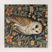 Mooie  schuur uil William Morris geïnspireerd Legpuzzel (Horizontaal)