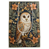 Mooie  schuur uil William Morris geïnspireerd Medium Cadeauzakje (Achterkant)