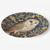 Mooie  schuur uil William Morris geïnspireerd Papieren Bordje (Gekanteld)