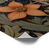 Mooie  schuur uil William Morris geïnspireerd Poster (Hoek)