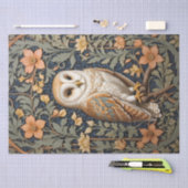 Mooie  schuur uil William Morris geïnspireerd Tissuepapier (Craft)