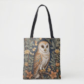Mooie  schuur uil William Morris geïnspireerd Tote Bag (Voorkant)