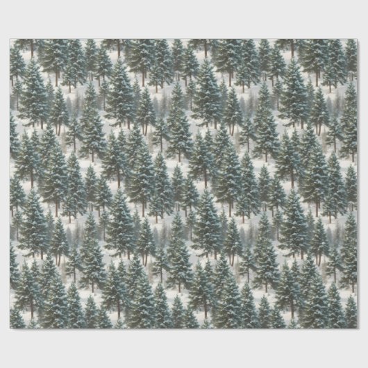 Mooie Scotch Pine Tree feestelijk inpakpapier (Vlak)