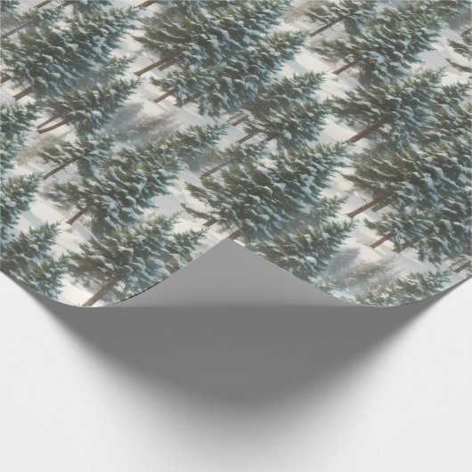 Mooie Scotch Pine Tree feestelijk inpakpapier (Hoek)