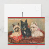 Mooie Scottie Dogs  Painting Holiday Briefkaart (Voorkant / Achterkant)
