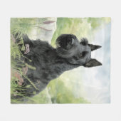 Mooie Scottie Fleece Deken (Voorkant (Horizontaal))