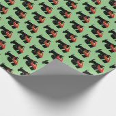 Mooie Scottie-hond Kerstmis Inpakpapier (Hoek)