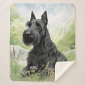 Mooie Scottie Sherpa Deken (Voorkant)