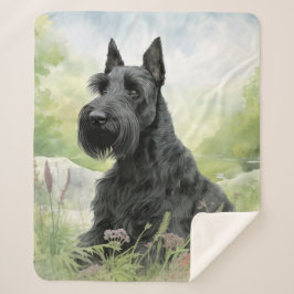 Mooie Scottie Sherpa Deken