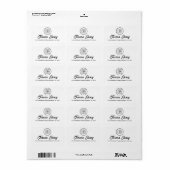Mooie script aangepaste logo foto Elegante merk  Etiket (Full Sheet)