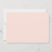 Mooie Script Blush Navy Gouden Bloem Bruiloft Fees Kaart (Achterkant)