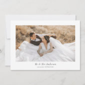 Mooie Script bruiloft foto Bedankkaart (Voorkant)