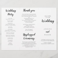 Mooie Script Drie-Voudig Huwelijksprogramma