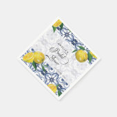 Mooie Script Hart | Citroen | Bruiloft Feestservet Servet (Hoek)