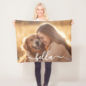 Mooie Script Huisdier Foto Horizontaal Fleece Deken