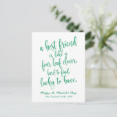 Mooie Script Ierse Gezegde St. Patrick's Day Briefkaart (Staand voorkant)