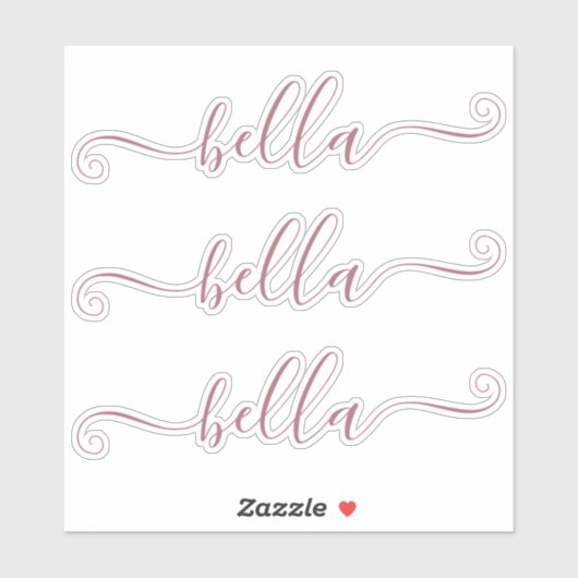 Mooie script lettertype aangepaste handtekening na sticker (Vel)