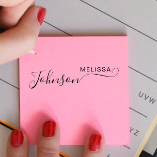 Mooie script lettertype aangepaste handtekening na  zelfinktende stempel