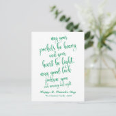 Mooie script Oud-Iers Segenswens St. Patrick's Day Briefkaart (Staand voorkant)