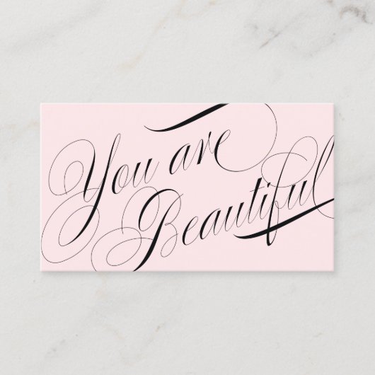 Mooie Script Pink Hair en Beauty Salon Visitekaartje (Voorkant)