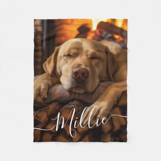 Mooie Script Tekst Aangepaste foto Fleece Deken (Voorkant)