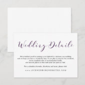 Mooie scriptdetails | HUWELIJKEN Informatiekaartje (Voorkant / Achterkant)