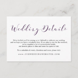 Mooie scriptdetails | HUWELIJKEN Informatiekaartje