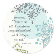 Mooie scriptie Matthew 11:28 stickers