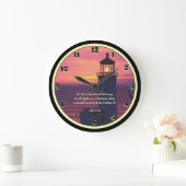 Mooie Scriptversie John 3:16 Aangepaste vuurtoren Grote Klok (Huis)