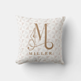 Mooie Scroll Monogram M Modern LIne Kussen