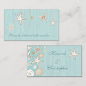 Mooie Seashell Beach Trouwtafel Plaats Kaarten Plaatskaartje (Voorkant / Achterkant)