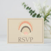 Mooie Seashell reactie RSVP Kaartje (Staand voorkant)