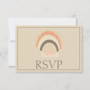 Mooie Seashell reactie RSVP Kaartje