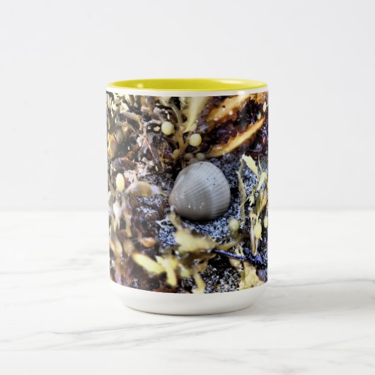 Mooie Seashell Tweekleurige Koffiemok (Center)