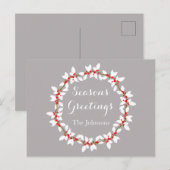 Mooie Seasons-groeten Briefkaart (Voorkant / Achterkant)