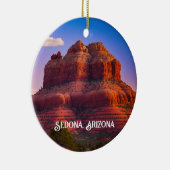 Mooie Sedona Arizona Red Rocks landschapskunst Keramisch Ornament (Rechts)