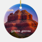 Mooie Sedona Arizona Red Rocks landschapskunst Keramisch Ornament (Achterkant)