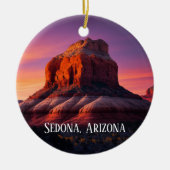 Mooie Sedona Arizona Red Rocks landschapskunst Keramisch Ornament (Voorkant)