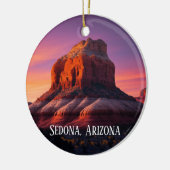 Mooie Sedona Arizona Red Rocks landschapskunst Keramisch Ornament (Links)
