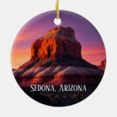 Mooie Sedona Arizona Red Rocks landschapskunst Keramisch Ornament (Achterkant)