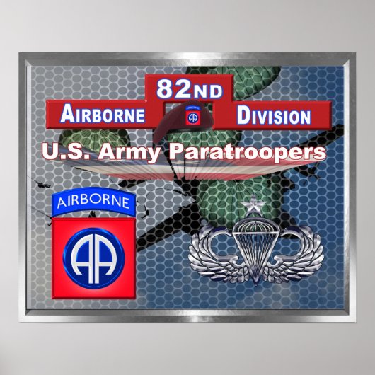 Mooie Senior Wings 82nd Airborne Division Poster (Voorkant)