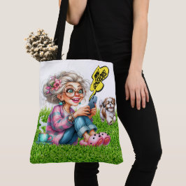Mooie senior - zie terug! tote bag