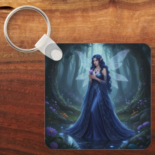 Mooie september Sapphire Fairy Sleutelhanger (Voorkant)