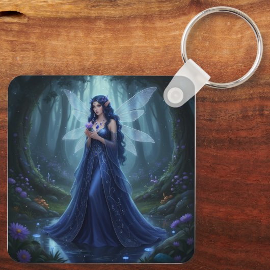 Mooie september Sapphire Fairy Sleutelhanger (Achterkant)