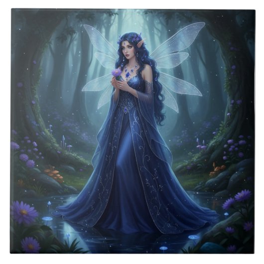 Mooie september Sapphire Fairy Tegeltje (Voorkant)