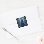 Mooie september Sapphire Fairy Vierkante Sticker (Envelop)
