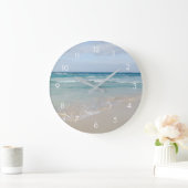 Mooie Serene Tropical Beach en Ocean Clock Grote Klok (Huis)