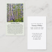 Mooie sereniteit Paarse groene gebeds Kaart Visitekaartje (Voorkant / Achterkant)