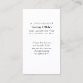 Mooie sereniteit Paarse groene gebeds Kaart Visitekaartje (Achterkant)